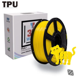Filament 3D FILA+ Flexible TPU Jaune 1.75mm 1kg