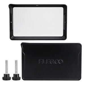 ELEGOO Metal Resin Tank, PFA Release Liner Pre-Installed, with 3 Allen Wrench, Resin Vat for ELEGOO Jupiter SE LCD 3D Printer, 372.8 * 234.3 * 35mm